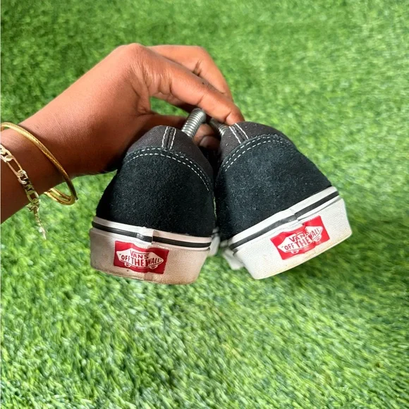 Vans Old Skool Black White Low Top Skate Shoes Suede Canvas Women’s 9 - Picture 5 of 8